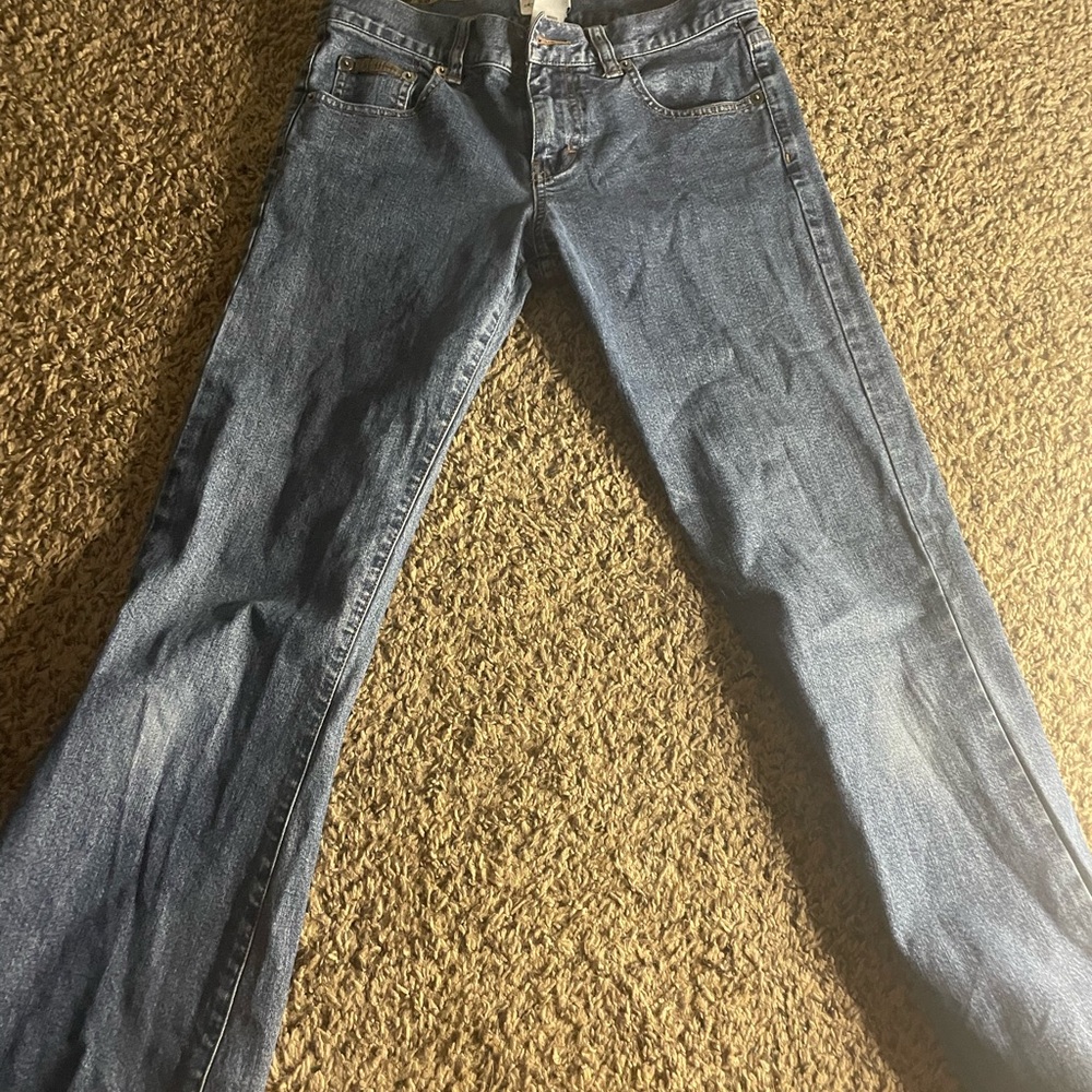 Calvin Klein Blue Flare Wide Leg Jeans